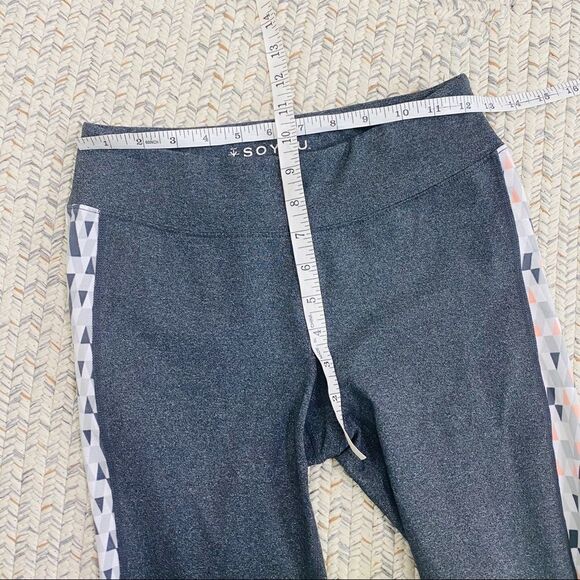 Soybu gray full length geometric stripe legging S - Picture 6 of 6